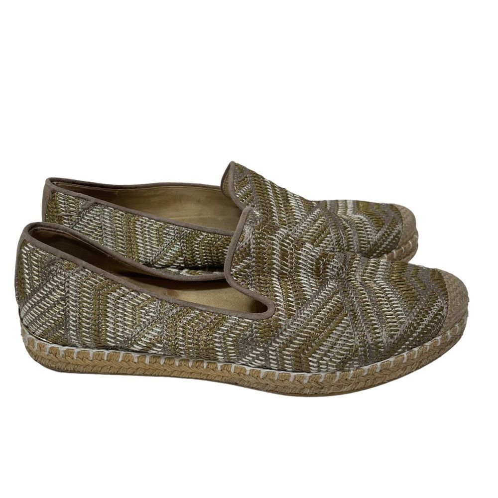 Stuart Weitzman Embroidered Espadrille Flats